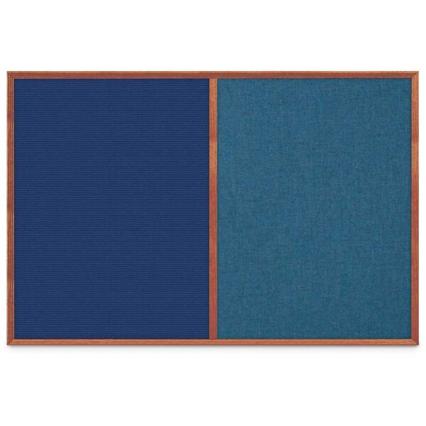 United Visual Products Slim Style Indoor Enclosed Corkboard, 30 UV503SC-BRONZE-COBACC - main